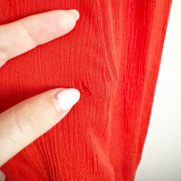 FREE PEOPLE Bali Will Wait For You Boho Embroidered Maxi Dress Red Medium M - Picture 9 of 16